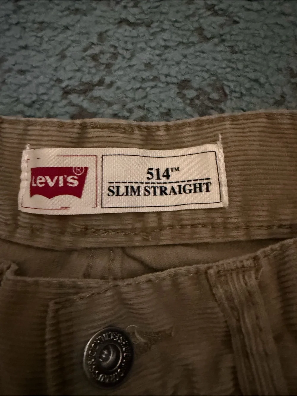 Levi's  kids 12 Straight Fit Tan Corduroy Pants